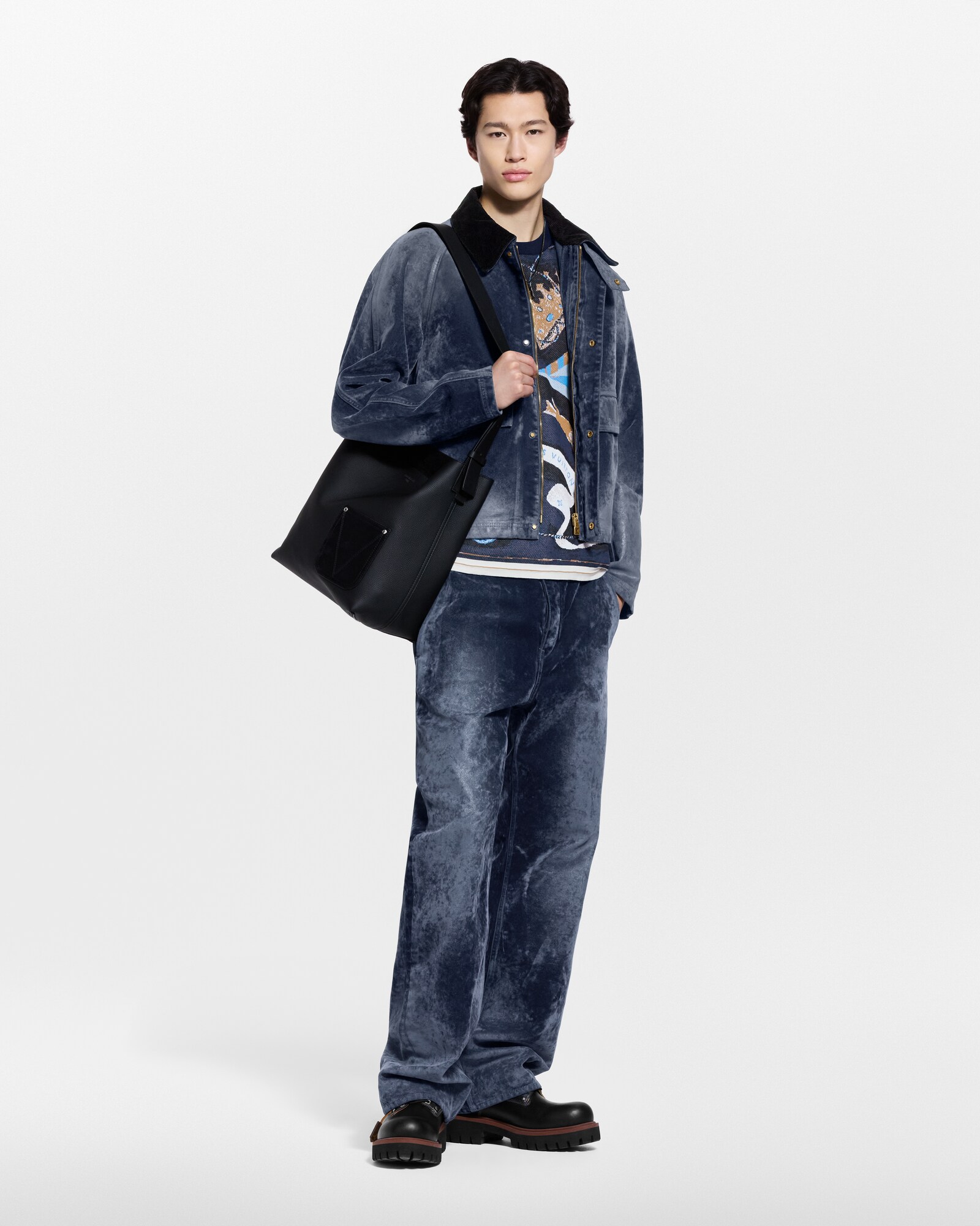 Short-Sleeved Jacquard Crewneck - Ready-to-Wear | LOUIS VUITTON